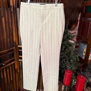 Banana Republic Cream & Black Pinstriped Pants – Size 4 (Regular Length